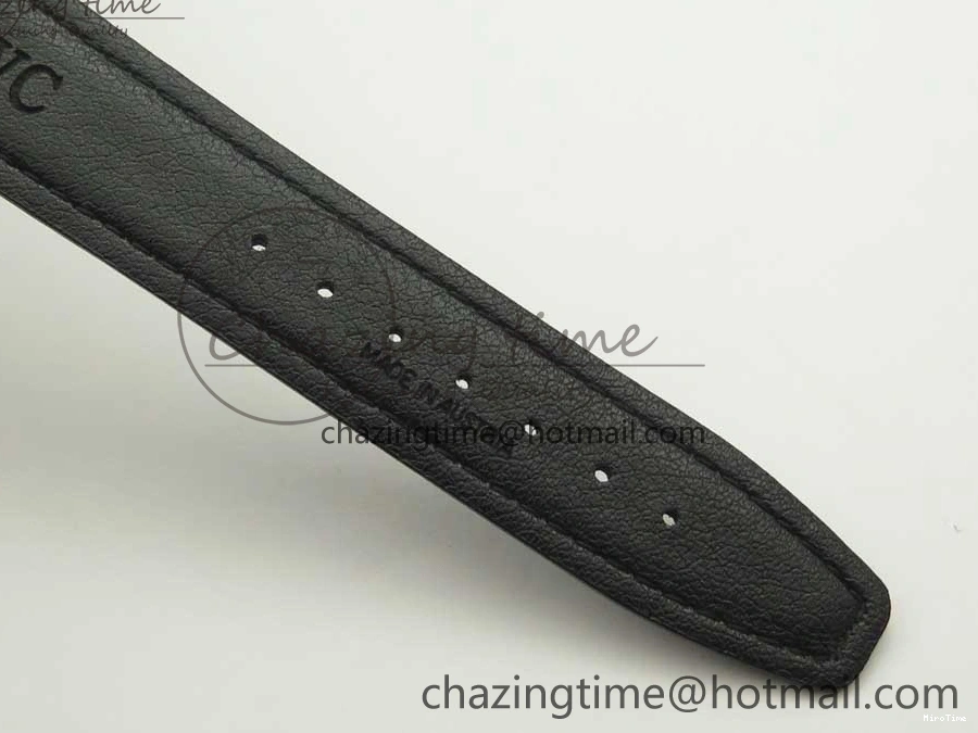 MIROTIME 0223 Supportive Portofino Automatic SS AF 1:1 Best Edition White Dial on Black Croco Leather Strap A 7184